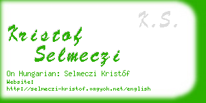 kristof selmeczi business card
